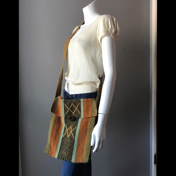 handmade Handbags - BOHO ETHNIC HANDMADE ALPACA WOOL CROSS BODY BAG